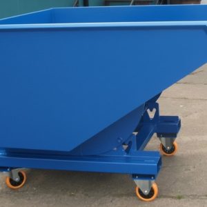 Forklift Self-Tipping Skip With Castor Wheels